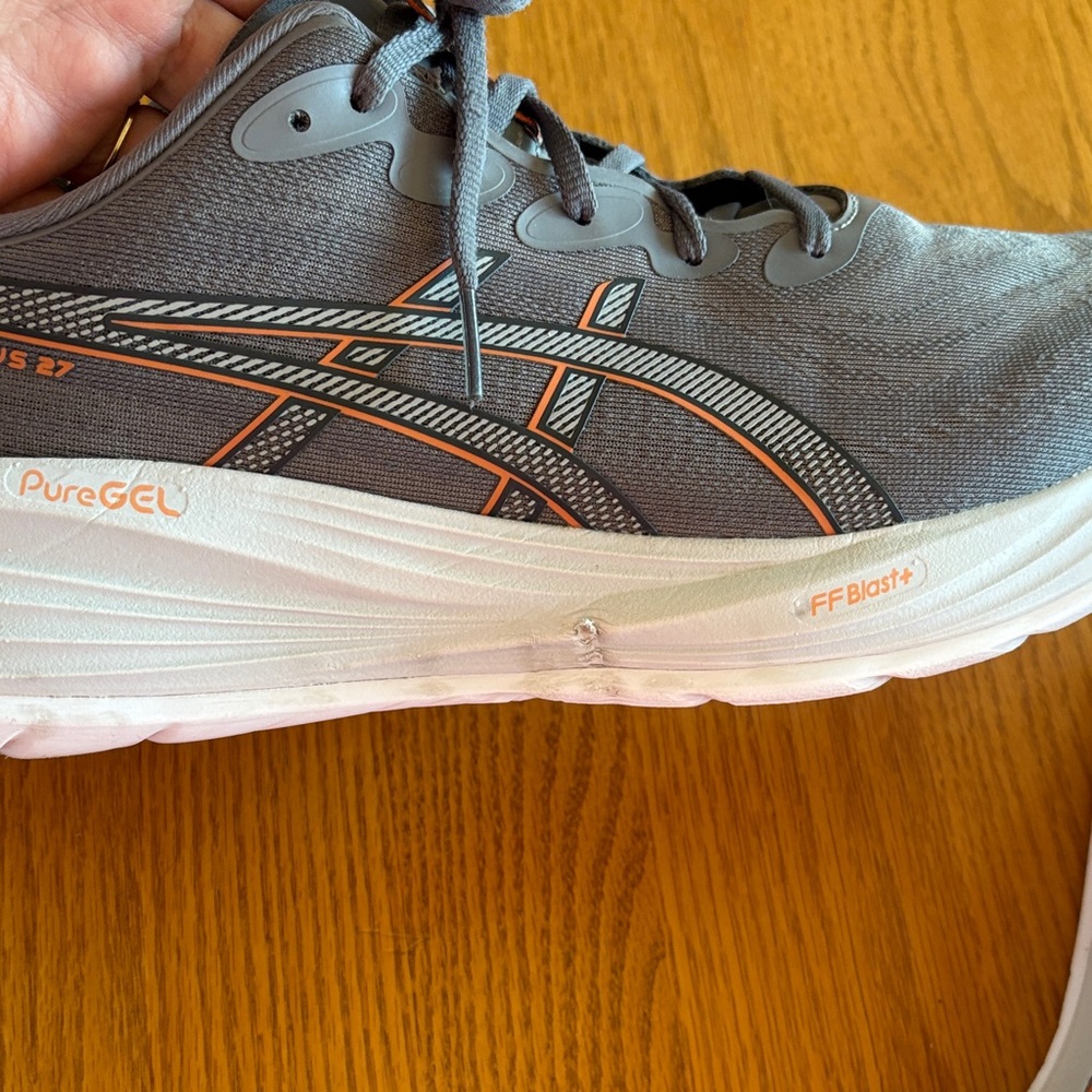 ASICS Men's Gel Cumulus 27 Gray Athletic Running Shoes Size 12 Great Condition - Picture 11 of 13